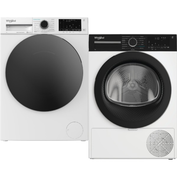 Фото - Комплект техники Whirlpool Стиральная машина с фронтальной загрузкой + Сушильная машина Whirlpool WAM 762WBC UA + WPS 7 WBS UA